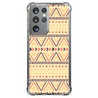 Samsung Galaxy S21 Ultra Doorzichtige Silicone Hoesje Aztec Yellow