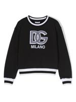 Dolce & Gabbana Kids Katoenen sweater met logopatch - Zwart