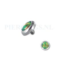 Dermal balletje 1.2 mm opaal multi glans groen