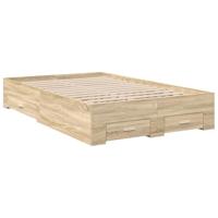 vidaXL Bedframe Sonoma Eiken 140x200 cm Samengesteld Hout