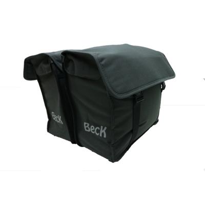 Dubbele Fietstas Canvas Medium Grijs