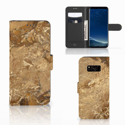 Samsung Galaxy S8 Bookcase Marmer Creme