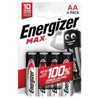 Energizer Max Batterijen max AA gaan tot 100% langer mee en 4 batterijen