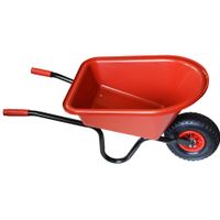 Kunststof/metalen speelgoed kruiwagen rood 60 cm voor kinderen   - - thumbnail