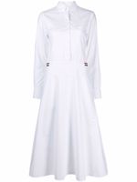 Thom Browne robe-chemise à bande tricolore - Blanc