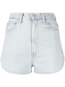 MOTHER short en jean à taille haute - Bleu