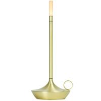 Wick LED acculamp, messing H 25cm Ø 11cm 2600K met dimmer