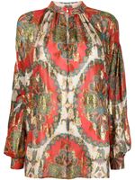 ETRO blouse en soie à imprimé cachemire - Rouge