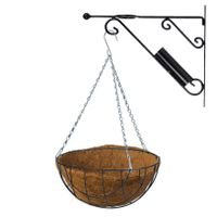 Hanging basket 35 cm met metalen muurhaak en kokos inlegvel