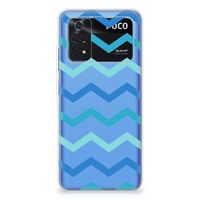 Xiaomi Poco M4 Pro 4G TPU bumper Zigzag Blauw - thumbnail