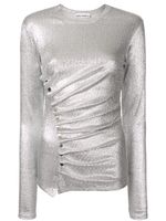 Rabanne blouse drapée à boutonnière - Argent