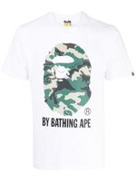 A BATHING APE® t-shirt en coton à logo imprimé - Blanc