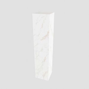 Kolomkast BWS Valencia 160x35x35 cm Omkeerbaar Twee Deuren Carrara Mat