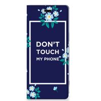 Sony Xperia 5 Design Case Flowers Blue DTMP