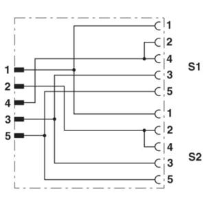 Phoenix Contact 1514016 Sensor/actuator verdeler en adapter Aantal polen: 4 5 stuk(s)