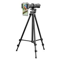 Bresser Telelens voor smartphones, Spotty, Zoom 20-40x, universele houder 66-96 mm, meerlaagse optiek, aluminium statief, 45-129 cm, oculair voor visuele observatie