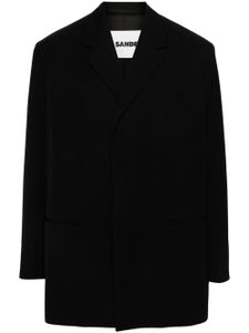 Jil Sander blazer en laine à simple boutonnage - Noir