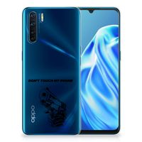 OPPO A91 Silicone-hoesje Gun Don't Touch My Phone