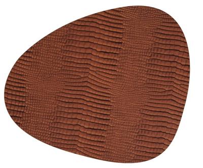 LIND DNA Placemat Leer Croco Cognac 37 x 44 cm