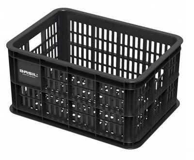 Basil fietskrat kunststof 25 liter zwart Basil fietskrat kunststof 25 liter zwart