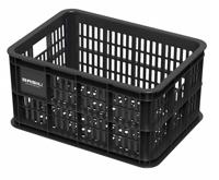 Basil fietskrat kunststof 25 liter zwart
