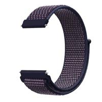 By Qubix - Sport Loop nylon bandje - Navy/donkerpaars gemêleerd - Compatible met Garmin Vivoactive 6 / Vivoactive 5 / Vivoactive 3 - Compatible Garmin bandje - Bandbreedte: 20mm