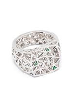 Tom Wood bague en argent sterling à empiècement en mesh