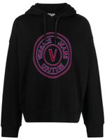 Versace Jeans Couture hoodie en coton à logo imprimé - Noir - thumbnail