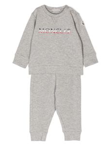 Moncler Enfant logo-print stretch-cotton tracksuit - Gris