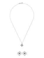 Tory Burch collier à plaque logo - Argent