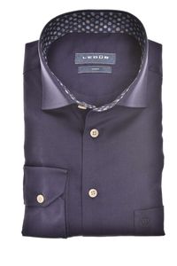 Ledȗb Modern Fit Overhemd donkerblauw, Effen