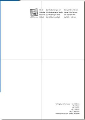 Soho etiketten 10,5 x 14,8 cm papier wit 40 stuks Soho etiketten 10,5 x 14,8 cm papier wit 40 stuks