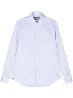 Corneliani Katoenen twill overhemd - Blauw