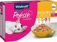 Vitakraft Natvoer kat Poésie Classique gelei 1 verpakking (12x 85g)