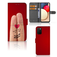 Samsung Galaxy A03s Wallet Case met Pasjes Liefde - Origineel Romantisch Cadeau - thumbnail