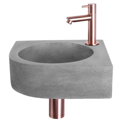 Fonteinset Differnz Cleo 31.5x31.5x10 cm Beton Donker Grijs Met Kraan Recht Rood Koper Fonteinset Differnz Cleo 31.5x31.5x10 cm Beton Donker Grijs Met Kraan Recht Rood Koper