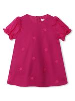 Chloé Kids robe en soie à étoiles brodées - Rose