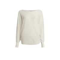 Anna semi-transparante top met vleermuismouwen wit