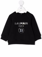 Balmain Kids sweat à logo appliqué - Noir