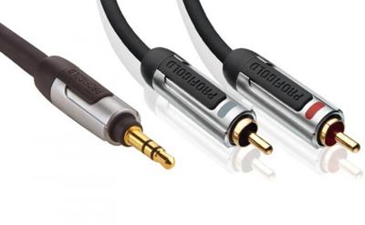 Profigold PROA3402 audio kabel 2 m 3.5mm 2 x RCA Zwart, Zilver Profigold PROA3402 audio kabel 2 m 3.5mm 2 x RCA Zwart, Zilver