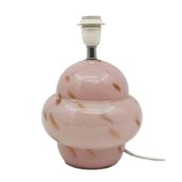 Lampvoet bobbel - roze/goud - ø21x30 cm