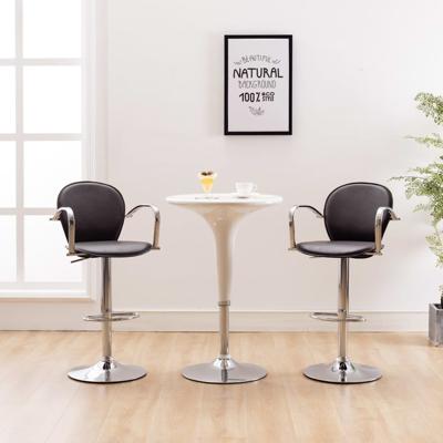 vidaXL Barkrukken met armleuning 2 st kunstleer bruin vidaXL Barkrukken met armleuning 2 st kunstleer bruin