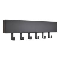 LOFT42 Mula Wandkapstok - 61x19x6 - Zwart metaal - 6 haken