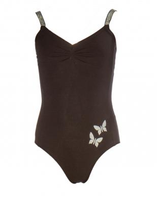 Papillon balletpakje spaghettiband meisjes zwart