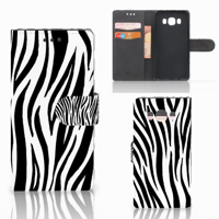 Samsung Galaxy J5 2016 Telefoonhoesje met Pasjes Zebra