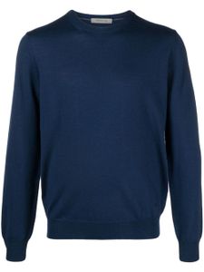 Corneliani pull en laine vierge à manches longues - Bleu