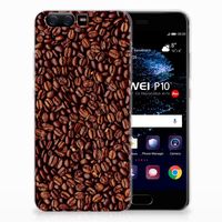 Huawei P10 Siliconen Case Koffiebonen - thumbnail