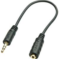 LINDY 35699 35699 Jackplug Audio Adapterkabel [1x Jackplug male 3,5 mm - 1x Jackplug female 2,5 mm] Zwart - thumbnail