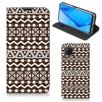 Huawei P40 Lite Hoesje met Magneet Aztec Brown - thumbnail