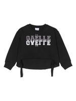 Gaelle Paris Kids sweat en coton mélangé à patch logo - Noir